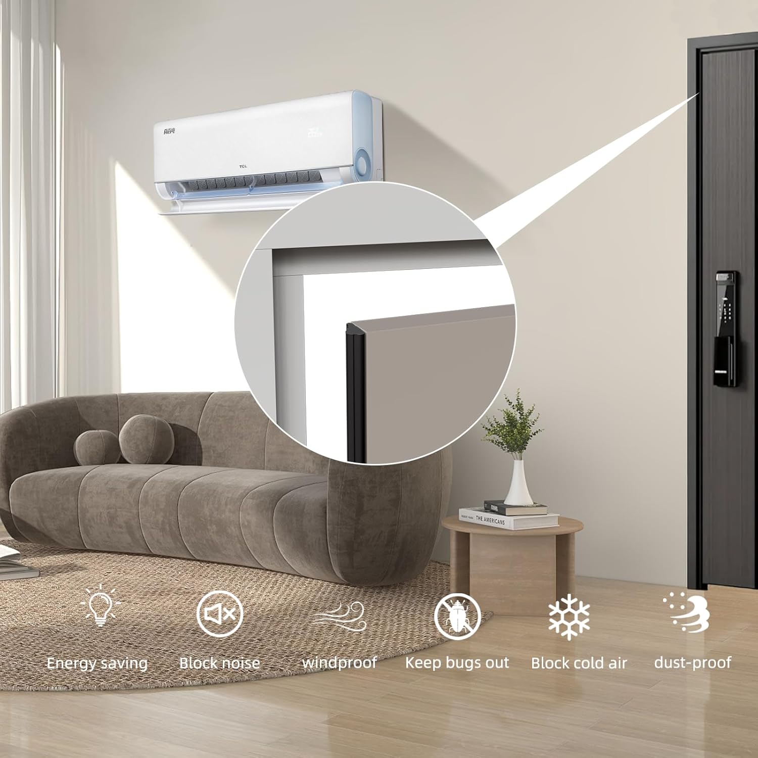 118”Wedge_Weather_Stripping_Door_Seal_Strip_for_Door_Frame,Self-Adhesive_Window_Insulation_for_Winter,Dark_Foam_Gap_Filler_for_Light_Noise_Blocker,Front_Exterior_Door_Side_Draft_Stopper,White