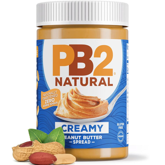 PB2_Natural_Creamy_Peanut_Butter_|_All_Natural_Peanut_Butter_Spread_|_Healthy,_Naturally_Sweetened_with_Zero_Added_Sugar,_Certified_Gluten_Free,_Vegan_(1-Pound_Jar)