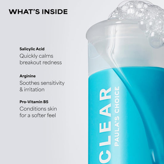 Paula's_Choice_CLEAR_Pore_Normalizing_Facial_Cleanser,_Acne_Daily_Face_Wash,_Salicylic_Acid_Face_Cleanser_for_Clogged_&_Enlarged_Pores,_Redness,_Suitable_for_Blackhead-Prone_Skin_Fragrance_Free