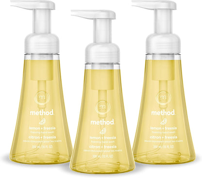 Method_Foaming_Hand_Wash,_Lemon_+_Freesia,_10_fl_oz,_3_pack