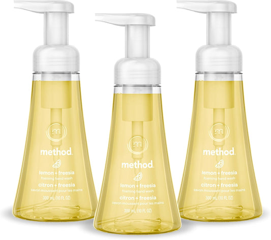 Method_Foaming_Hand_Wash,_Lemon_+_Freesia,_10_fl_oz,_3_pack