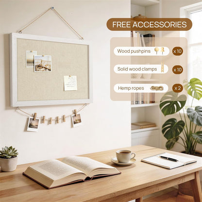 DOLLAR_BOSS_Double-Sided_Bulletin_Boards_with_Linen,_16"x12"_Cork_Board