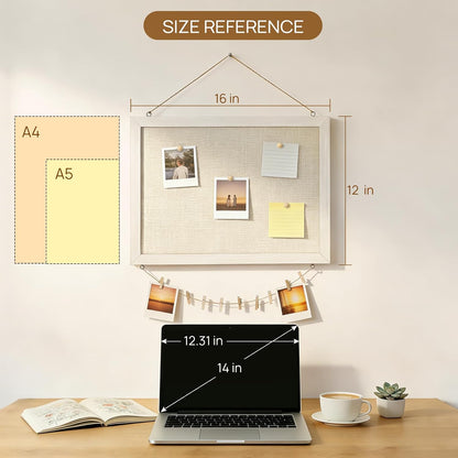 DOLLAR_BOSS_Double-Sided_Bulletin_Boards_with_Linen,_16"x12"_Cork_Board