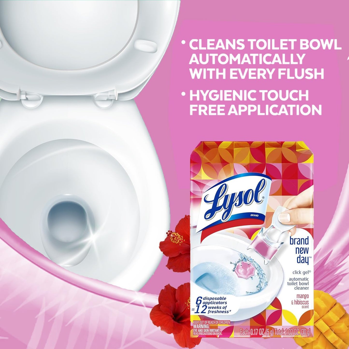 Lysol_Click_Gel_Automatic_Toilet_Bowl_Cleaner,_Toilet_Gel_Stamp,_Toilet_Freshener,_Bathroom_Essentials,_Refreshing_Mango_&_Hibiscus_Scent,_6_Count_(Pack_of_1)