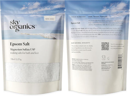 Sky_Organics_-_Epsom_Salt_Bath_Soak,_5_lbs_-_Magnesium_Sulfate_USP_-_100%_Pure,_Medium_Grain_-_Unscented_-_Soaking_Bath_Salts_-_Resealable_Bag_-_Natural,_Vegan_&_Cruelty_Free_-_Self_Care_-_Bath_&_Feet