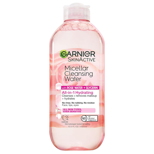 Garnier_Micellar_Water_with_Rose_Water_and_Glycerin,_Hydrating_Facial_Cleanser_&_Makeup_Remover,_For_All_Skin_Types,_Vegan,_Cruelty_Free,_13.5_Fl_Oz_(400mL),_1_Count