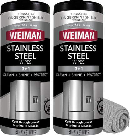 Weiman_Stainless_Steel_Cleaner_&_Polish_Kit,_2_Wipes_&_Cloth,_Anti-Fingerprint,_Removes_Grease,_Water_Spots,_Streaks_&_Residue,_Polishing_Cleaner_Safe_for_Appliances,_Chrome,_Sinks_&_Grill_Exteriors