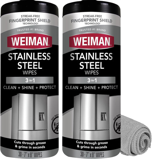 Weiman_Stainless_Steel_Cleaner_&_Polish_Kit,_2_Wipes_&_Cloth,_Anti-Fingerprint,_Removes_Grease,_Water_Spots,_Streaks_&_Residue,_Polishing_Cleaner_Safe_for_Appliances,_Chrome,_Sinks_&_Grill_Exteriors