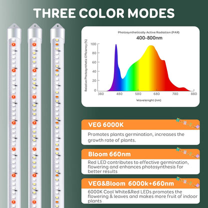 16''_2/4/6_Bars_Grow_Light_Strips_for_Indoor_Plants_with_Auto_ON/Off_Timer_6/12/18H,_5_Dimmable_Levels_for_Shelves_Plant_Growing(Pack_1)