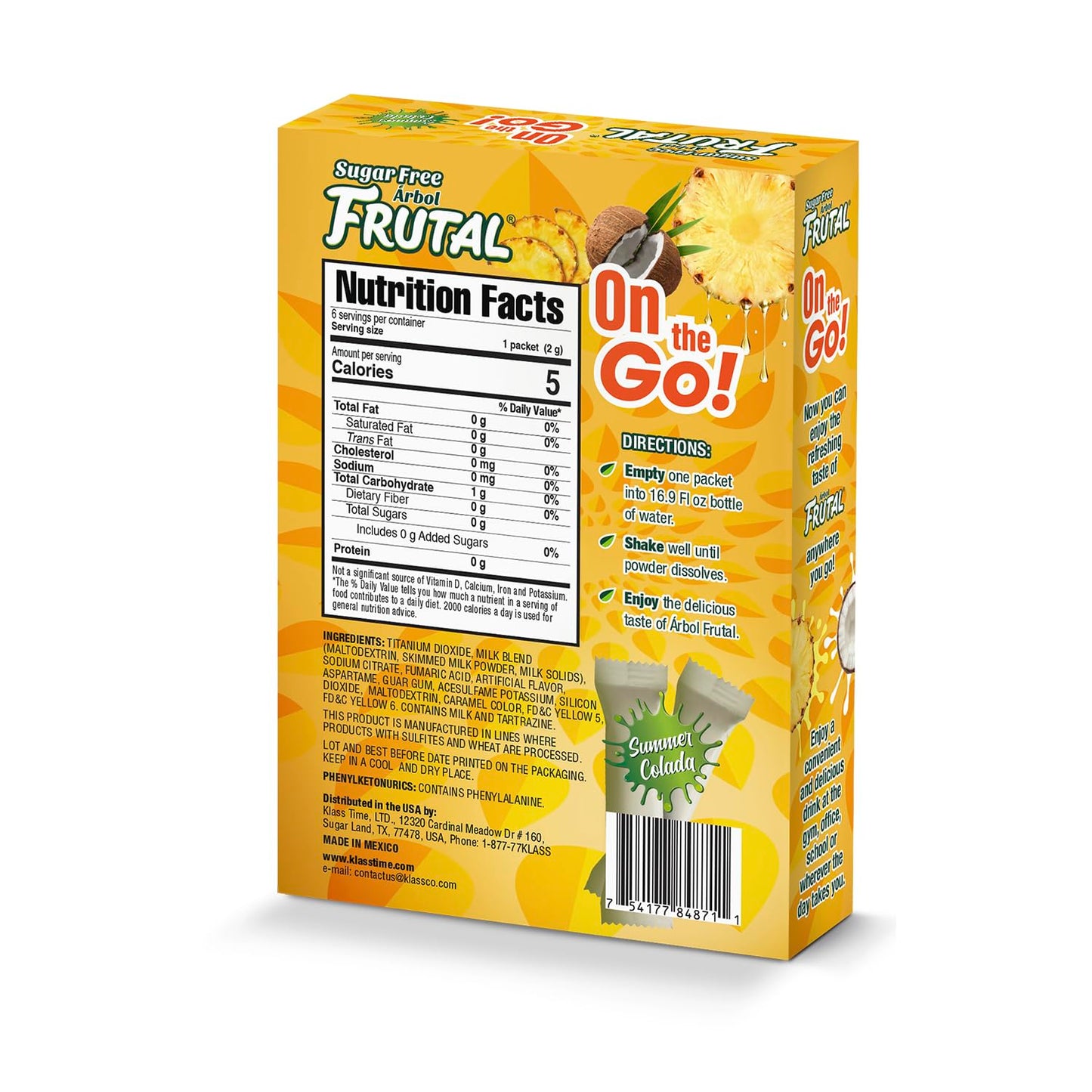 Frutal_On-The-Go!_|_Powdered_Drink_Mix_Pina_Colada_-_Flavored_Sugar_Free!_–_Single_Serve_On_The_Go!_-_Powder_Sticks_Packets_(30_Count_of_Stick_Packs)