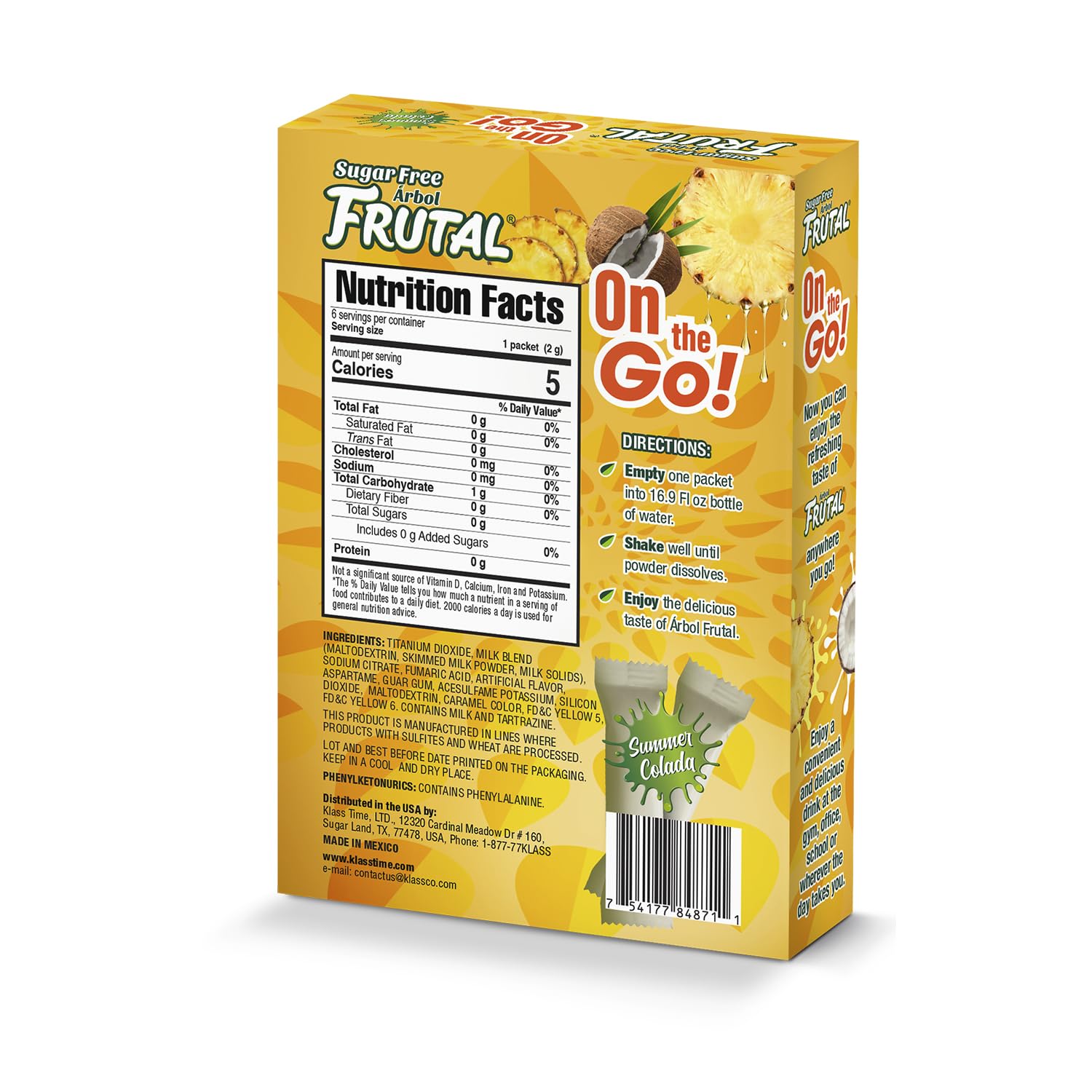 Frutal_On-The-Go!_|_Powdered_Drink_Mix_Pina_Colada_-_Flavored_Sugar_Free!_–_Single_Serve_On_The_Go!_-_Powder_Sticks_Packets_(30_Count_of_Stick_Packs)