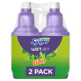 Swiffer WetJet Multi-Purpose and Hardwood Liquid Floor Cleaner Solution Refill, with Gain Scent,