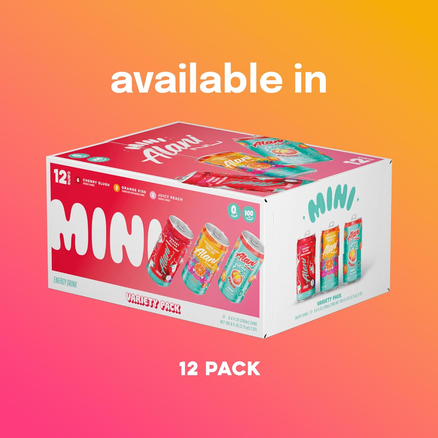 Alani_Nu_VARIETY_PACK_(CHERRY_SLUSH,_JUICY_PEACH,_ORANGE_KISS),_Low_Calorie_Energy_Drinks,_100mg_Caffeine,_Biotin,_B_Vitamins,_Zero_Sugar,_10_Calories_or_Less,_8_Fl_Oz_Cans,_12_Pack