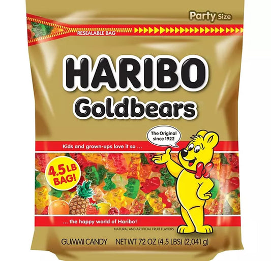 HARIBO_Gummi_Candy,_Original_Goldbears_Gummy_Bears,_72_Ounce_Resealable_Party_Size_Bag,_Delicious_Soft_&_Chewy_Sweet_Snacks,_Assorted_Fruity_Flavors