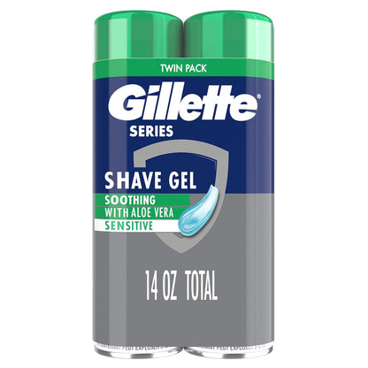 Gillette_Series_3X_Action_Shave_Gel,_Sensitive_Twin_Pack,_7_Oz_(Pack_of_2)