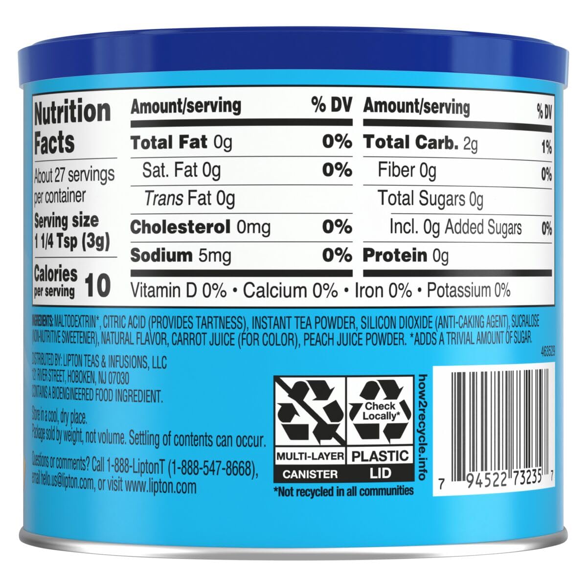 Lipton_Zero_Sugar_Iced_Tea_Mix,_Peach_Flavor_Black_Iced_Tea,_Makes_10_Quarts