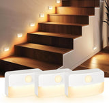 8 Pack Motion Sensor Stair Light for Indoor, Battery Operated Closet Lights, Wireless Stick on Anywhere Hallway Lamp, Portable Led Night Lamps for Bedroom Under Cabinet Kitchen