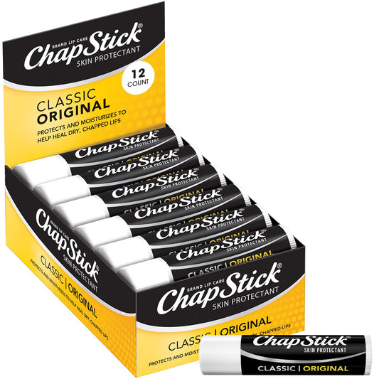 ChapStick_Bulk_Lip_Balm,_Classic_Original_12-Count_–_Lip_Moisturizer_for_Dry_Lips,_0.15_Oz_Ea