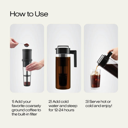 Takeya_Deluxe_Cold_Brew_Coffee_Maker_-_BPA-Free_Tritan_Pitcher_with_Airtight_Leakproof_Lid,_Silicone_Grip_Handle,_Fine-Mesh_Filter_-_Shatter-Proof,_Dishwasher_Safe,_Made_in_USA_-_2_Quart/Black