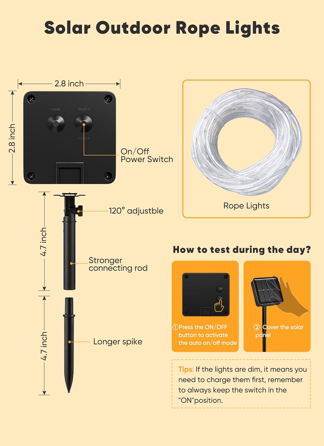 Brightown_Solar_Rope_Lights,_39FT_100LED_Outdoor_Solar_String_Lights,_IP65_Waterproof_Solar_Powered_Fairy_Lights_with_8_Lighting_Modes_for_Party_Garden_Yard_Home_Holiday_Tree_Decoration,_Warm_White