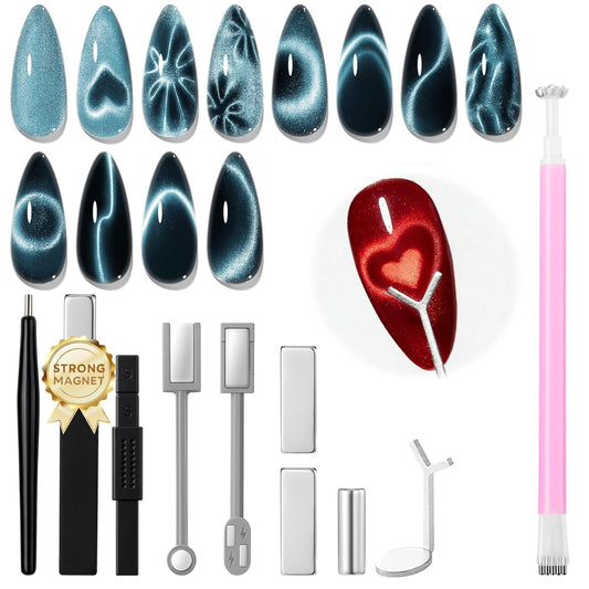 modelones_Cat_Eye_Magnet_Set,_Heart_Nail_Art_Tool_Strong_Magnetic_Pen_Double_Head_Round_Magnets_Stick_Wand_Diverse_French_Moon_Floral_Cateye_Effect_DIY_Professional_Manicure_Gift_for_Women