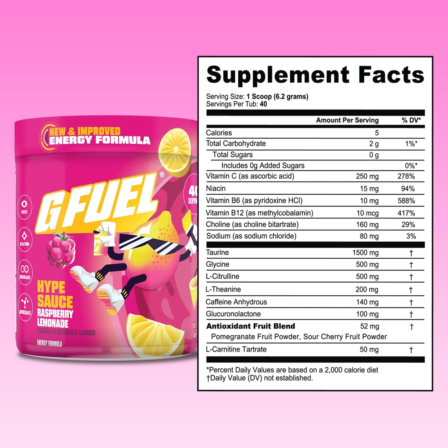 G_Fuel_Hype_Sauce_2.0_Energy_Drink_Powder,_Pre_Workout_Caffeine_Mix_for_Gaming,_Sugar_Free_Focus_Amino,_Vitamin_+_Antioxidants,_8.7oz_(Raspberry_Lemonade,_40_Servings)