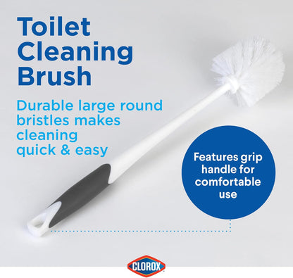 Clorox_Toilet_Plunger_and_Bowl_Brush_Combo_with_Caddy,_6.75_x_7_x_19.5_in,_White/Gray