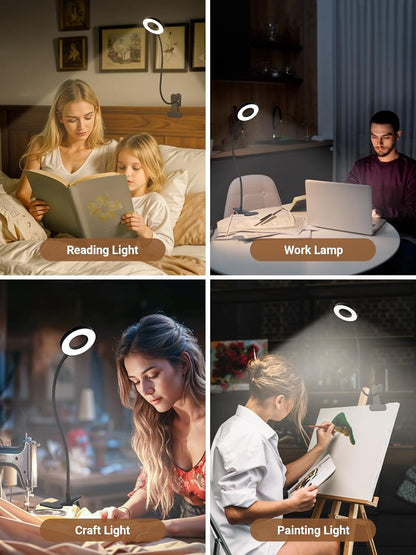 Clip_on_Lamp,5_Colors+10_Brightness_LED_Desk_Lamp_with_Clamp,550lm_Bright_Clip_on_Light_for_Bed_Headboard/Bedside_Table,360°Adjustable_Reading_Light_for_Bed,Desk_Lights_for_Home_Office_Study_[Adapter]
