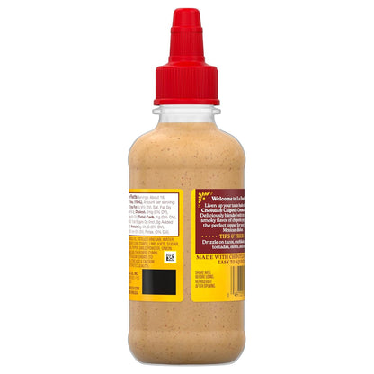 Cholula_Cremosa_Sauce,_Chipotle,_Medium_Heat,_Creamy,_Smoky,_Squeezable_Topping_For_Elotes,_Tacos,_Soup,_Tostadas,_Nachos_and_More,_8_fl_oz