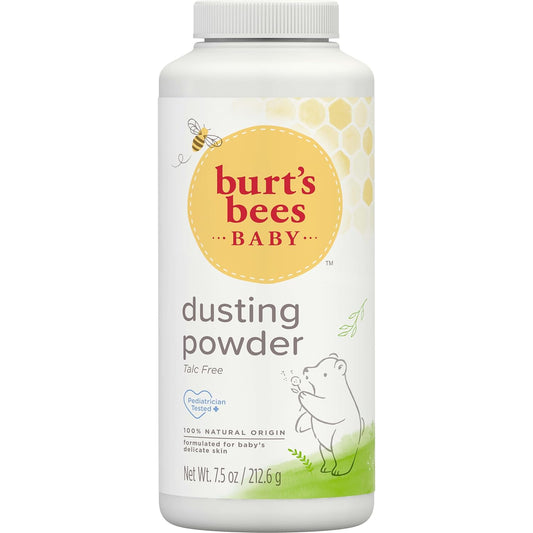 Burt's_Bees_Baby_Dusting_Powder,_100%_Natural_Origin_Baby_Powder_Talc-Free,_7.5_oz._Bottle