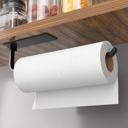 Paper_Towel_Holder_-_Self-Adhesive_or_Drilling,_Matte_Black_|_Under-Cabinet_or_Wall-Mounted_|_Kitchen_Roll_Dispenser_|_Upgraded_Aluminum_|_Lighter_Yet_Stronger_Than_Stainless_Steel