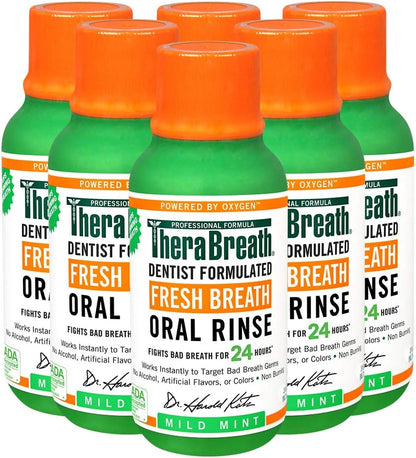 TheraBreath_Fresh_Breath_Dentist_Formulated_Oral_Rinse,_Mild_Mint,_3_Fl_Oz_(Pack_of_6)