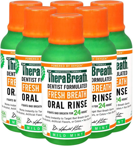 TheraBreath_Fresh_Breath_Dentist_Formulated_Oral_Rinse,_Mild_Mint,_3_Fl_Oz_(Pack_of_6)