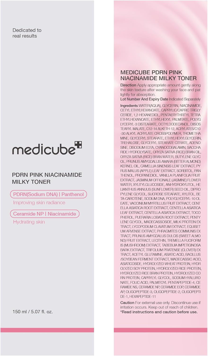 medicube_PDRN_Toner_Salmon_DNA_Milky_Toner_|_for_Hydrating,_Moisturizing,_Soothing_with_Ceramide,_Peptide_|_Glass_Glow_Skin_|_Korean_Skincare,_5.07_fl.oz