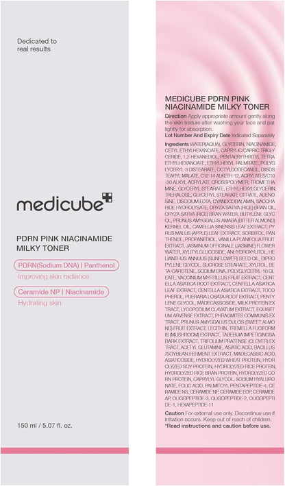 medicube_PDRN_Toner_Salmon_DNA_Milky_Toner_|_for_Hydrating,_Moisturizing,_Soothing_with_Ceramide,_Peptide_|_Glass_Glow_Skin_|_Korean_Skincare,_5.07_fl.oz