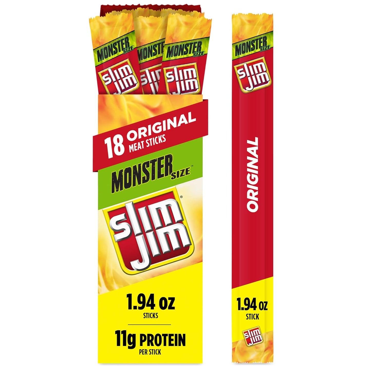 Slim_Jim_Monster_Smoked_Meat_Sticks,_Original_Flavor,_High_Protein,_Father's_Day_Snack_Gift_for_Dad,_1.94_oz._(18_Count)