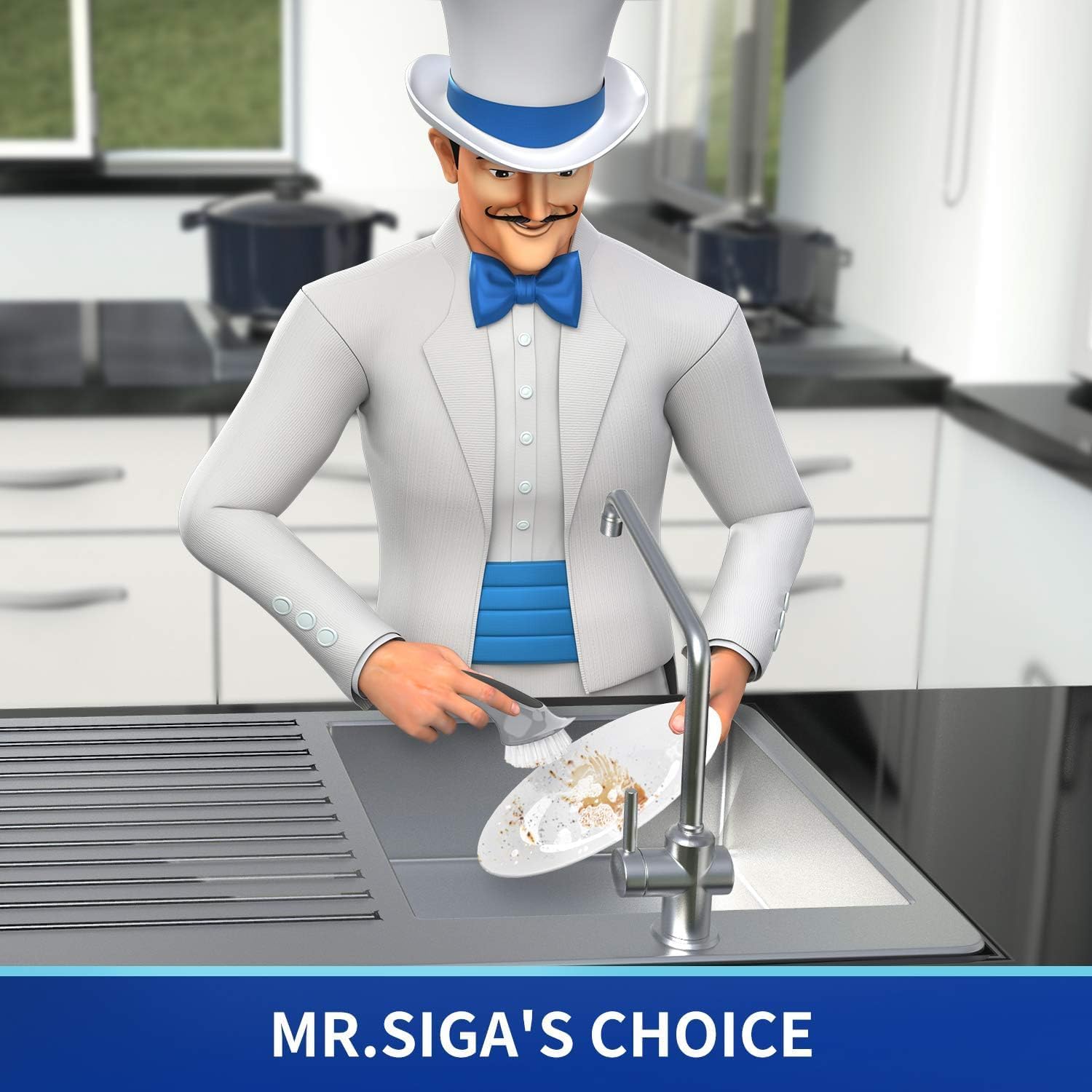 MR.SIGA_Pot_and_Pan_Cleaning_Brush,_Dish_Brush_for_Kitchen,_Gray,_Pack_of_2