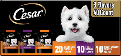 Cesar_Filets_in_Gravy_Wet_Dog_Food_Rotisserie_Chicken_Flavor,_Filet_Mignon_Flavor,_and_Wood-Grilled_Chicken_Variety_Pack,_Wet_Food_for_Dogs,_1.76_oz._Mini-Pouches,_40_Count
