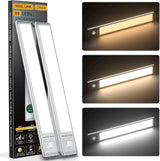 Under Cabinet Lights,76 LED Operated Motion Sensor Light Indoor,1500mAh USB Rechargeable Closet Lights, 2/4 Pack Magnetic Dimmable Closet Lights，Wireless Under Counter Lights for Kitchen, Stairs