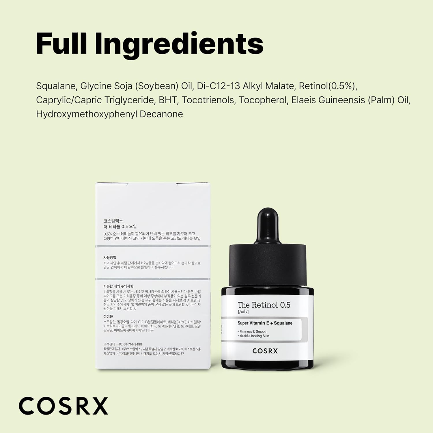 COSRX_Retinol_0.5_Oil,_Anti-aging_Serum_with_0.5%_Retinoid_Treatment_for_Face,_Reduce_Wrinkles,_Fine_Lines,_Gentle_Skincare_for_Day_&_Night,_Not_Tested_on_Animals,_Korean_Skin_Care