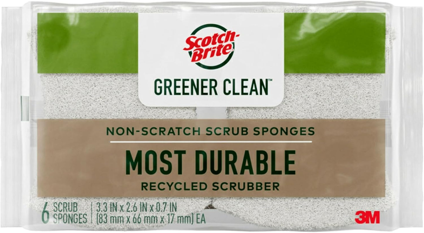 Scotch-Brite®_Greener_Clean™_Non-Scratch_Scrub_Sponge,_6_Pack,_6_Units_per_Case