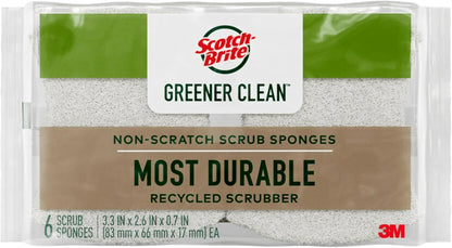 Scotch-Brite®_Greener_Clean™_Non-Scratch_Scrub_Sponge,_6_Pack,_6_Units_per_Case