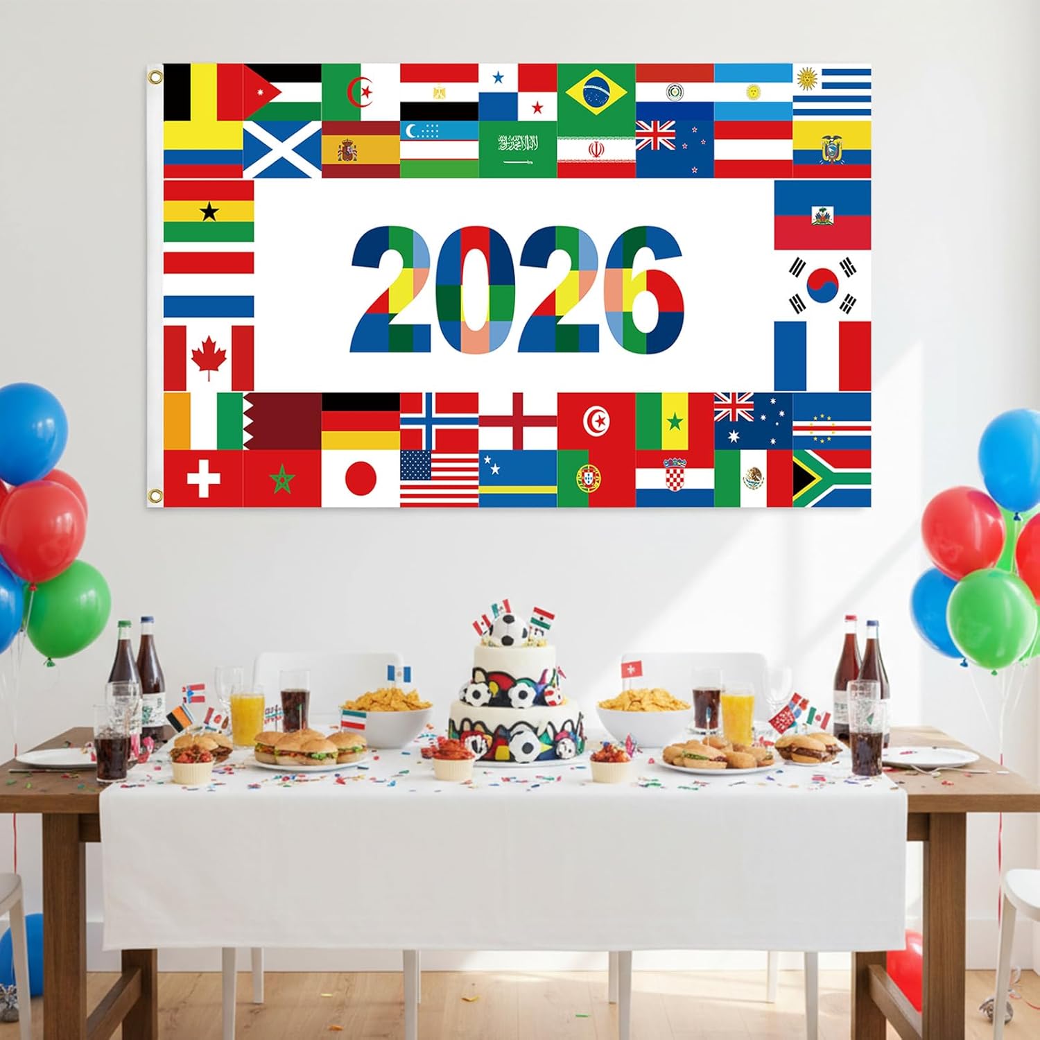 World_Cup_Flag_2026_International_Country_Flag&Trophy_Showcase_Decorations_Football_Supporters_Banner,Soccer_Merchandise_Accessories,Great_Soccer_Fans_Gifts,59x35in_Yard_Sign_Garden_Outdoor_Flag
