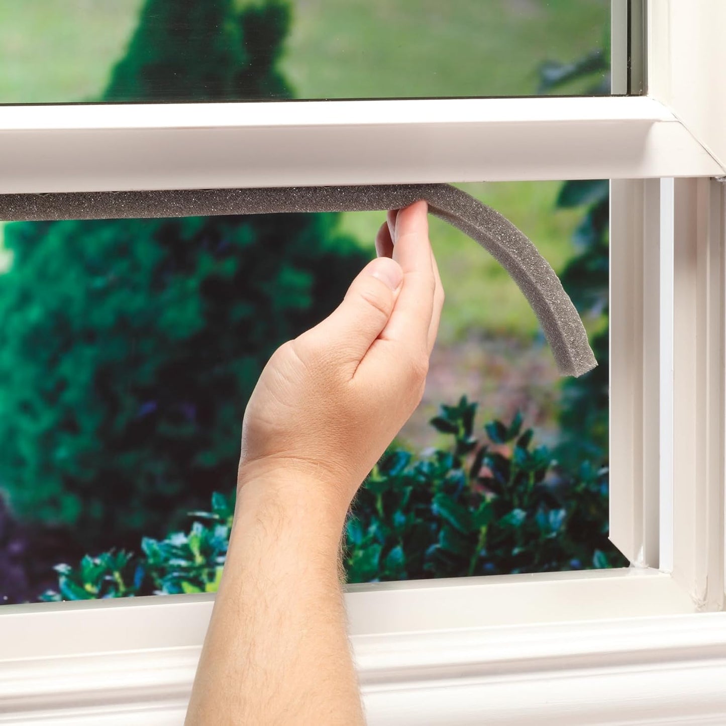 M-D_Building_Products_02097_3/8_in._x_1/2_in._x_17_ft._Gray_Economy_Foam_Window_Seal_for_Large_Gaps