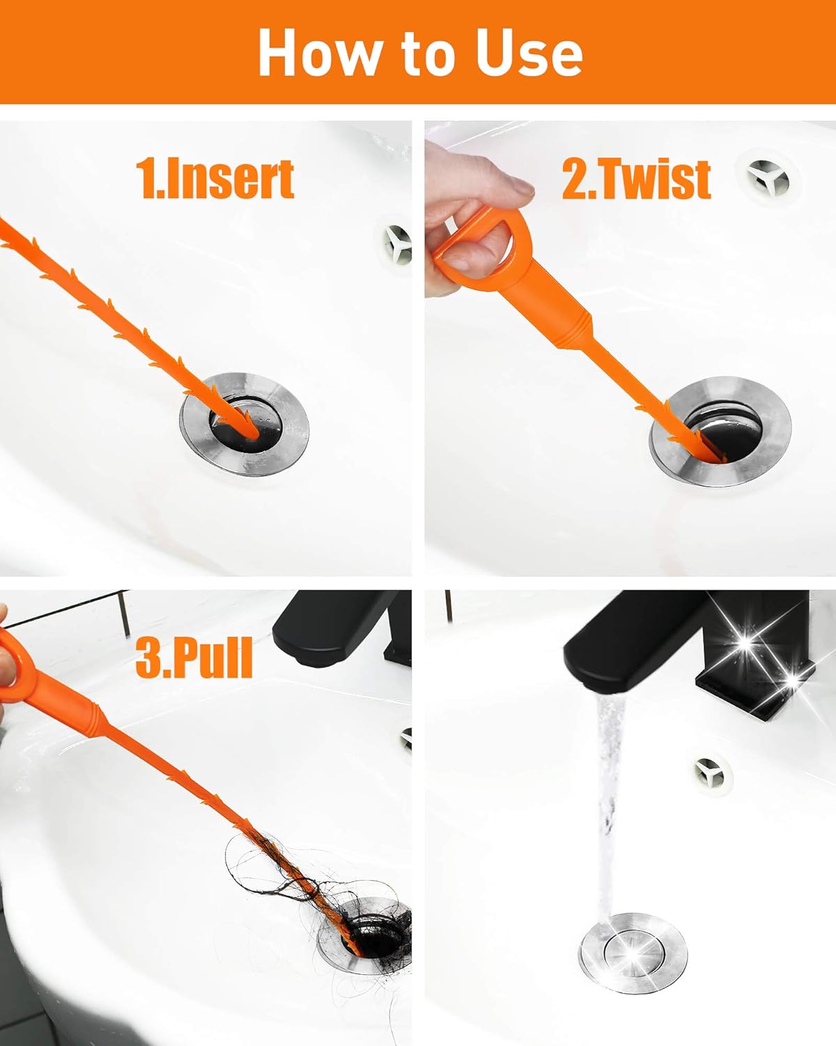 25_Inch_Snake_Drain_Clog_Remover_Tool,_6PCS_Hair_Drain_Cleaner_Tool,_Hair_Cather_Shower_Drain_Tool,_Drain_Auger_hair_Cleaning_Tool_for_Shower_Kitchen_Sink_Bath_Tub_Bathroom