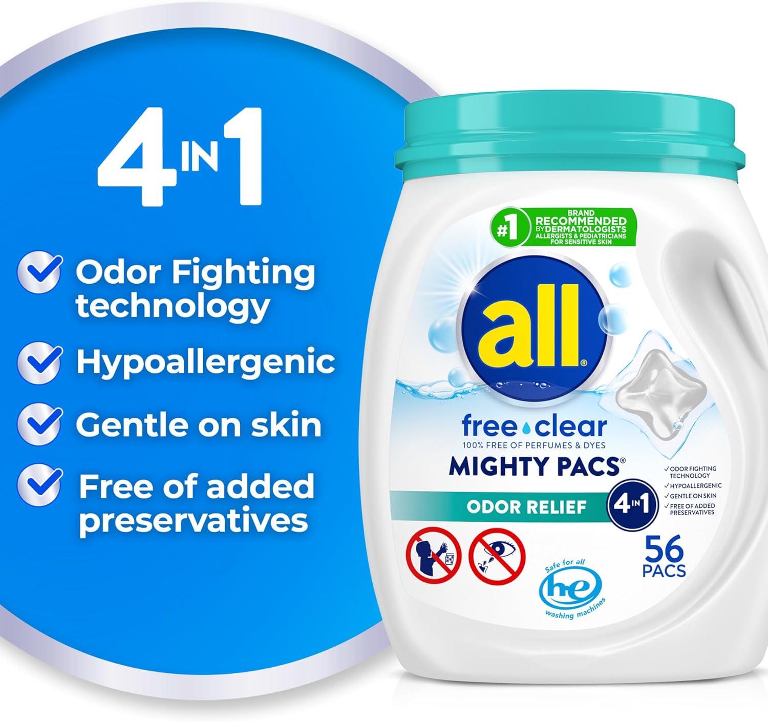 All_Mighty_Pacs_Laundry_Detergent_Free_Clear_Odor_Relief,_Tub,_56_Count