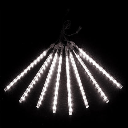 LJLNION_Meteor_Shower_Lights,_12_Inch_Outdoor_Icicle_Christmas_Lights,_8_Tubes_288_LED_Iciclelights_Snow_Falling_Light,_Connectable_Raindrop_Light,_Xmas_Wedding_Party_Tree_Holiday_Decor,_White