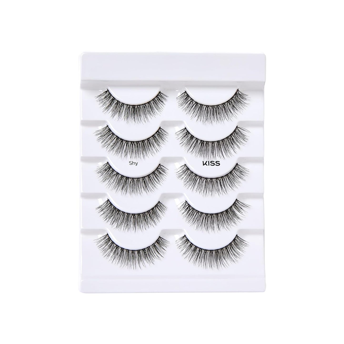 KISS_Looks_So_Natural,_False_Eyelashes,_'Shy',_12mm,_Includes_5_Pairs_Of_Lashes,_Easy_to_Apply,_Reusable_Lash_Clusters