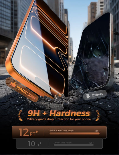 MAGIC_JOHN_3rd_Gen_Upgraded_for_iPhone_17_Pro_Max_Screen_Protector_6.9_Inch,HD_Clear,Shatterproof_Tempered_Film,Auto_Dust-Elimination,Bubble_Free,Easy_Installation,2_Pack