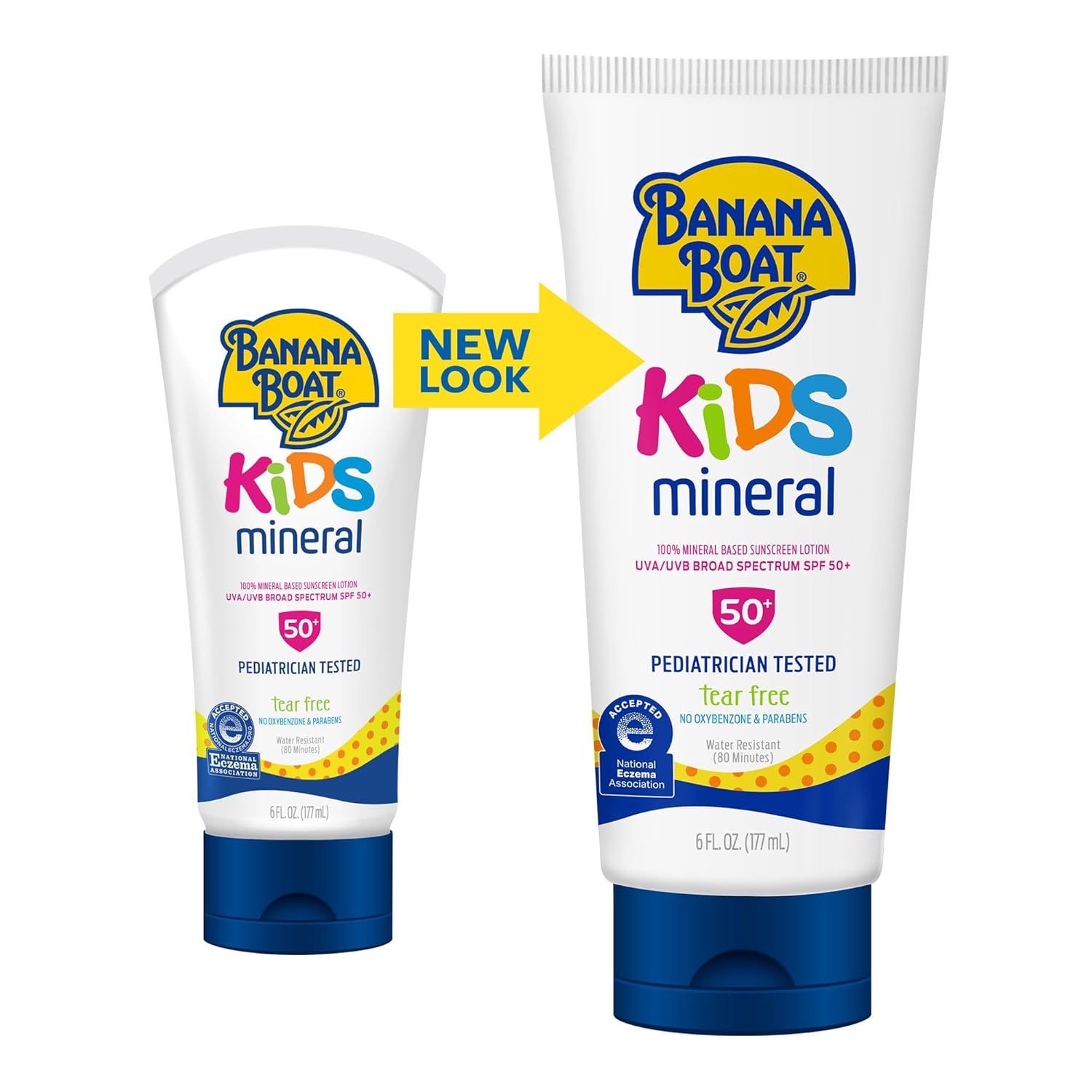 Banana_Boat_100%_Mineral_Kids_Sunscreen_Lotion_SPF_50,_Twin_Pack_|_Banana_Boat_Mineral_Sunscreen_for_Kids,_Childrens_Sunblock_SPF_50,_Oxybenzone_Free,_6Fl_Oz_each_(Pack_of_2)